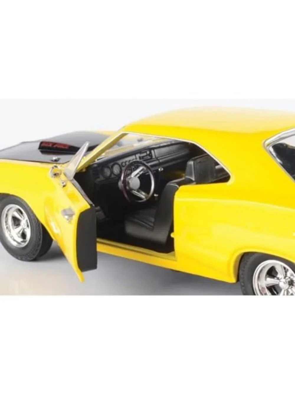 Vintage 1969 Muscle Car Diecast Model - Yellow & Black, 1/24 Scale Collectible